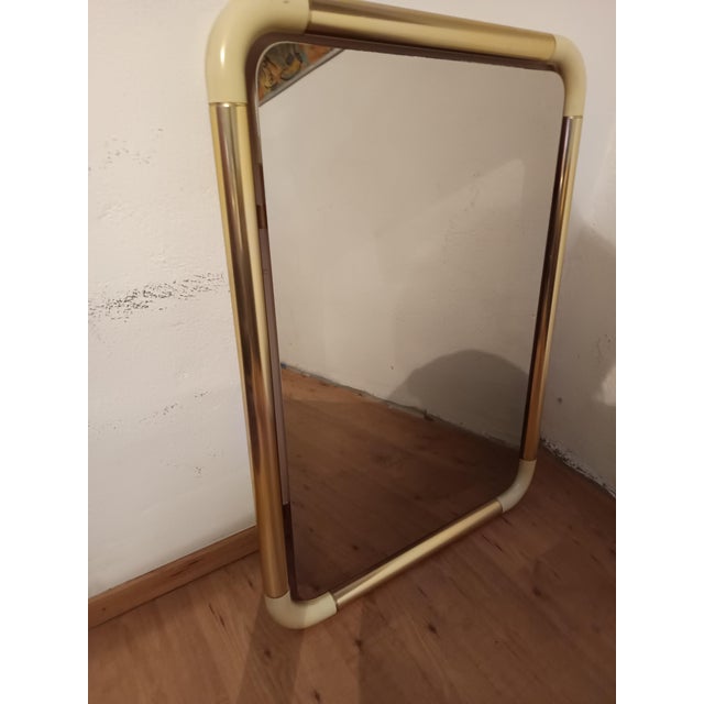 Vintage Mirror in Brass, 1970s For Sale - Image 3 of 7