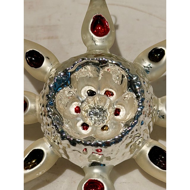 Vintage German Sputnik Mercury Glass Ornament For Sale - Image 4 of 10