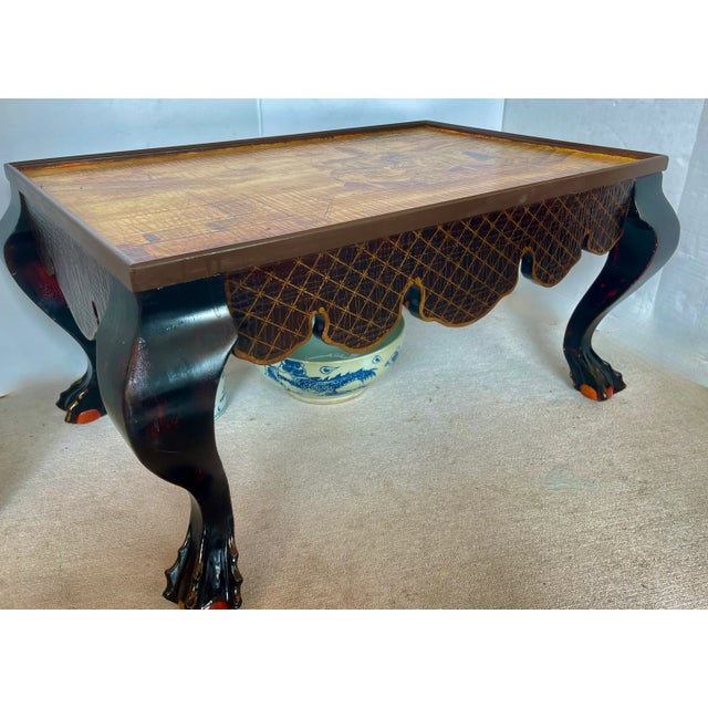 Mid 20th Century Chinoiserie Coffee Table, Ball & Claw Feet For Sale - Image 5 of 15
