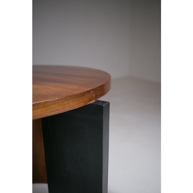 Modern Walnut Veneer and Ebonised Wood Side Table, 1920s For Sale - Image 9 of 18