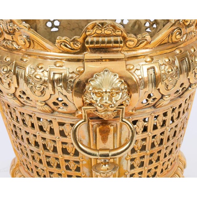 Antique Louis XIV Ormolu Jardinieres, 19th Century, Set of 2 For Sale - Image 3 of 18