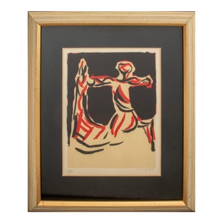 Marino Marini "Cavalier" Lithograph in Colors For Sale