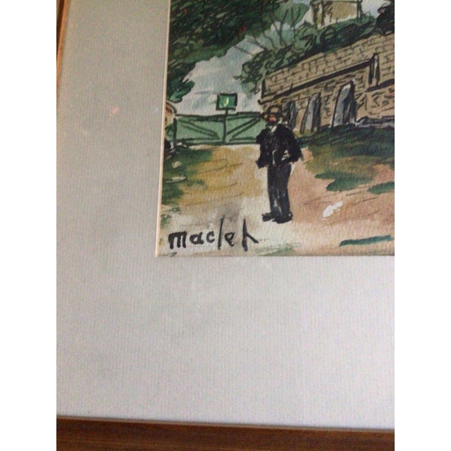 Vintage Framed Parisian Street Scenes Prints by French Post-Impressionist Painter Élisée Maclet - Set of 3 For Sale - Image 9 of 12