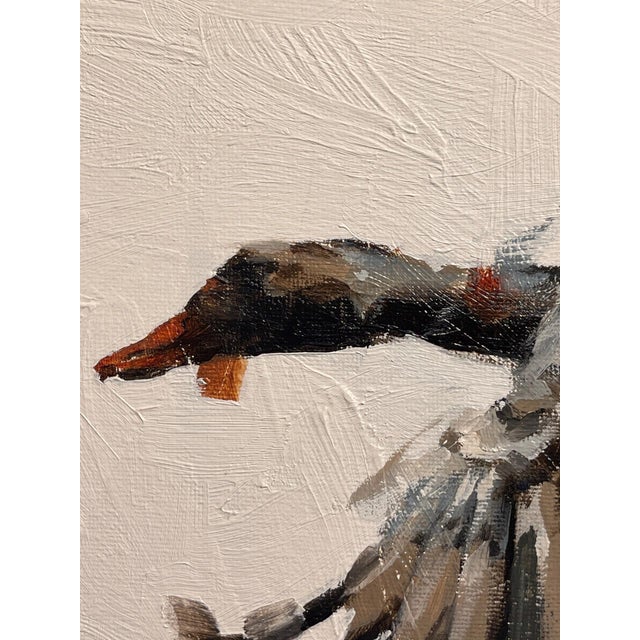 Goose II by Thibault Jandot | Oil Painting of a flying goose in motion For Sale - Image 4 of 4