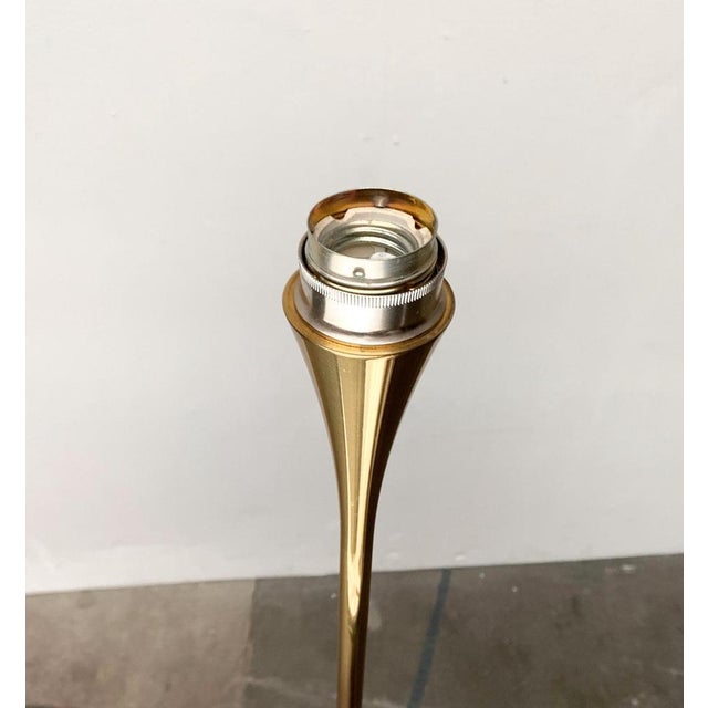 Vintage Hollywood Regency Style Model Lonea Floor Lamp in Brass by Florian Schulz For Sale - Image 9 of 17