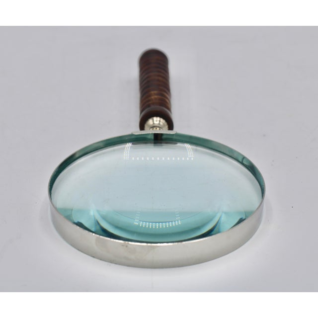 Mid 20th Century English Carved Wooden Handle Magnifying Glass For Sale - Image 4 of 9