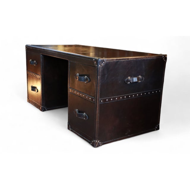 Halo Stoneyhurst Mayfair Leather Desk by Timothy Oulton, 2010s For Sale - Image 3 of 18