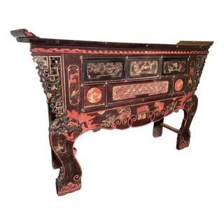 Antique Tall Temple Altar Table (3629), Circa 1800-1949; For Sale