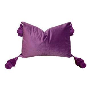 Contemporary Handcrafted Velvet Fabric Cushion Cover For Sale