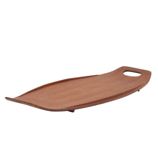 Vintage teak serving tray designed by Jens Quistgaard – IHQ for Dansk circa 1950s – 60s marked Staved Teak Denmark IHQ on...