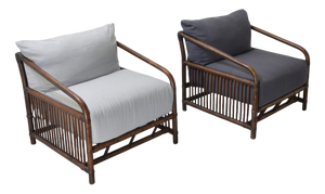 Bamboo Rattan Armchairs by Vivai del Sud, 1960s, Set of 2
