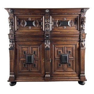 Antique Late 18th Century Renaissance Style Carved Wooden Buffet For Sale