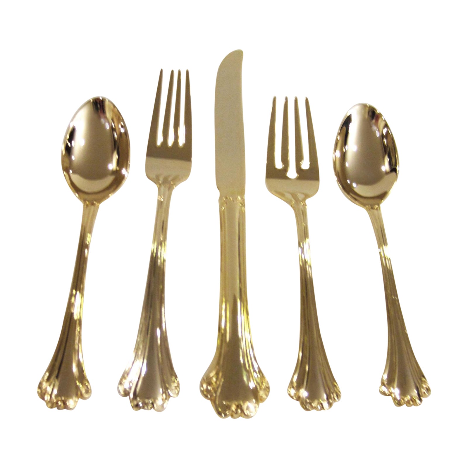 F. B. Rogers Gold-Plated Flatware For 8 - 40 Pcs | Chairish