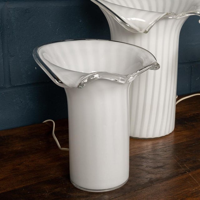 Italian Murano Glass Table Lamps, 1980, Set of 3 For Sale - Image 6 of 12
