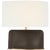 Transitional Kelly Wearstler by Visual Comfort Signature Amantani Medium Sculpted Form Table Lamp in Stained Black Metallic with Linen Shade For Sale - Image 3 of 3