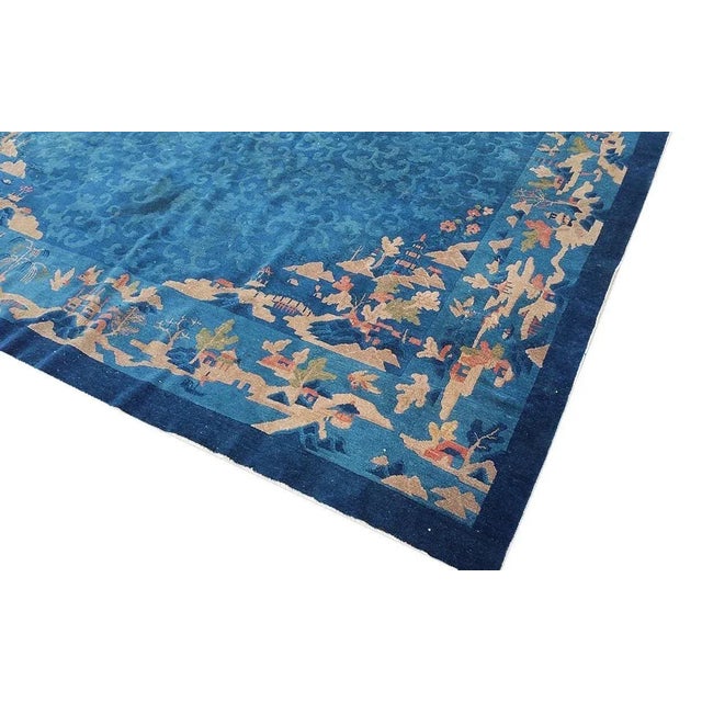 Chinese Antique Chinese Peking Rug 9' 2" x 11' 6" For Sale - Image 3 of 6