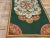 Textile 1880s Green Floral Medallion Antique European Needlepoint Rug 2'1" X 4'4" Wool Carpet For Sale - Image 7 of 7