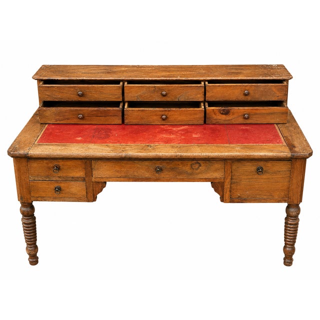 Magnificent large 19th-century desk/library with a display cabinet and a secretary desk with drawers. Formerly a SNCF...