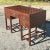Vintage Parquet Hardwood Executive Desk For Sale - Image 4 of 7