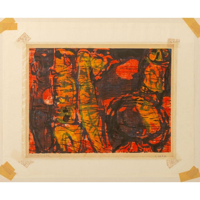 Elfi Schuselka Abstraction Lithographs, 1965, 2 For Sale - Image 11 of 13
