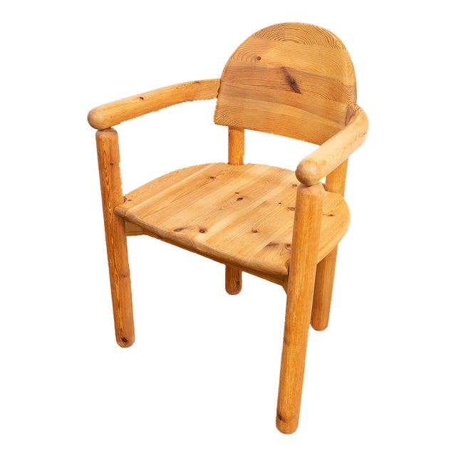 Wooden Dining Chair with Armrests by Rainer Daumiller, 1970s For Sale