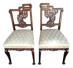 Pair Victorian Chairs Manner of Gabriel Viardot