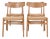 CH23 Oak Dining Chairs with Woven Seats by Hans J. Wegner for Carl Hansen & Søn, 1960s, Set of 4 For Sale
