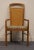 Wood Set of 2 Drexel Heritage Rustic European Style Cane Back Dining Arm Chairs For Sale - Image 7 of 13