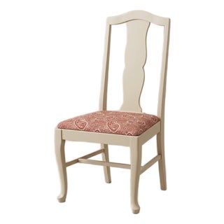 5 Vintage 1970s Painted Queen Anne Style Splat-Back Side Chairs For Sale