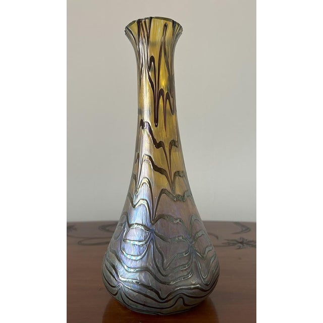 Art Nouveau Iridescent Glass Vase, Central European, 1890s For Sale - Image 10 of 18