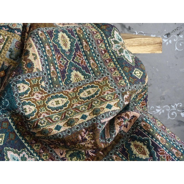 Oval 1960s Brocade Fabric Panel Floral Design For Sale - Image 9 of 12