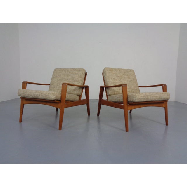 Wood Danish Modern Living Room Set by Arne Wahl Iversen for Komfort, 1960s, Set of 3 For Sale - Image 7 of 18