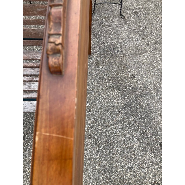 Wood Antique Inlaid Wood Bed Full Size Frame For Sale - Image 7 of 10
