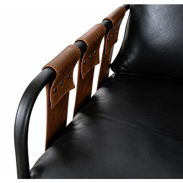 Leather Strap Easy Chair For Sale - Image 9 of 9