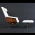 Mid-Century Modern Restored George Mulhauser Plycraft Style White Lounge Chair With Ottoman For Sale - Image 3 of 9