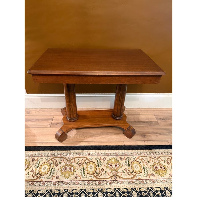 Mid 20th Century Antique 19th Century American Empire Walnut Library Table (36") For Sale - Image 5 of 18