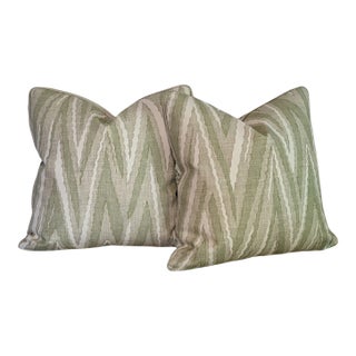 Thibaut Highland Peak Green 20" Pillows - Set of 2 For Sale