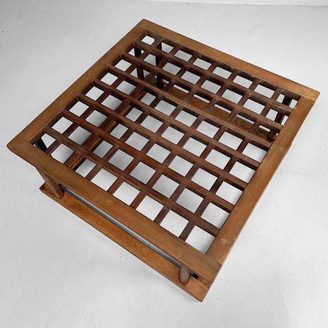 Boho Chic Early Shōwa Traditional Wooden Kotatsu Table, Japan, 1930s For Sale - Image 3 of 15