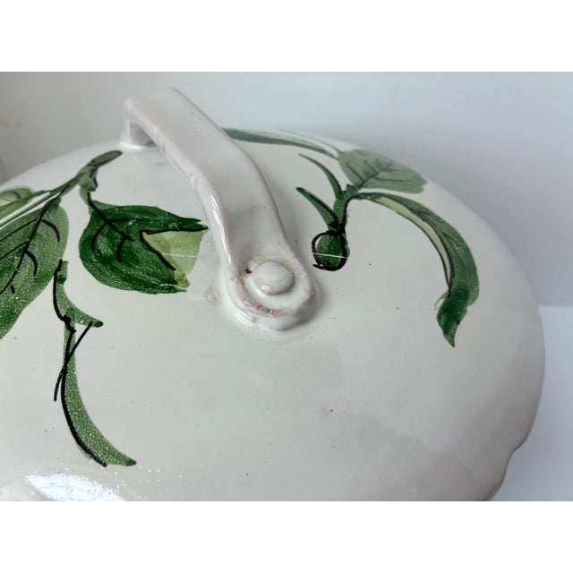 Vintage Hand-Painted Italian Farmhouse Ceramic Pottery Large Soup Tureen | Made in Italy For Sale - Image 11 of 16