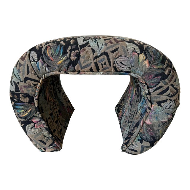 1980s Postmodern Waterfall Upholstered Bench For Sale