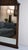 Antique 1910s Carved Oak Wall Mirror Arched Top Floral Wood Stamped #2375 32x17 For Sale - Image 4 of 12
