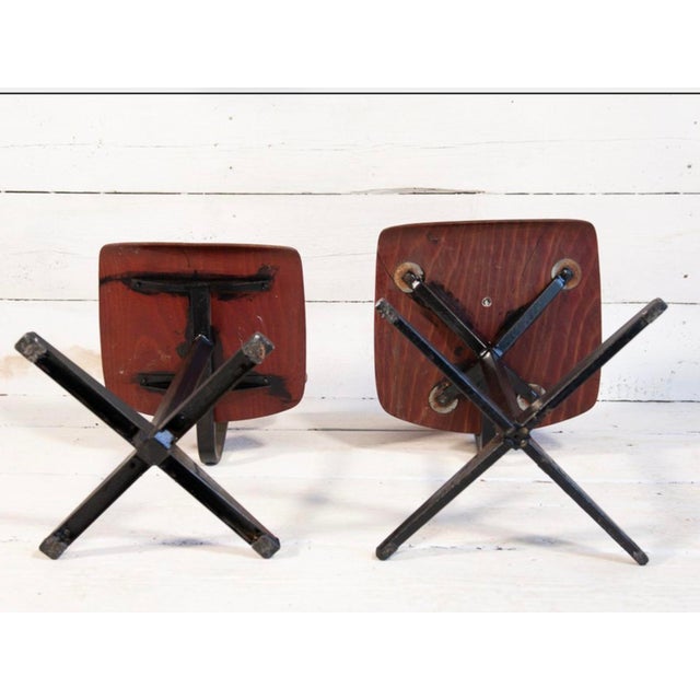 Industrial School Chairs, 1960s, Set of 2 For Sale - Image 10 of 13