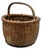 Sienna Antique Late 1800s American Heavy Gauge Hand Woven Ash Splint Utility Basket - Great Original Aged Patina For Sale - Image 8 of 12