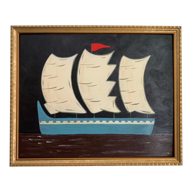 Contemporary Impressionist Style Seascape Painting on Canvas, Framed For Sale