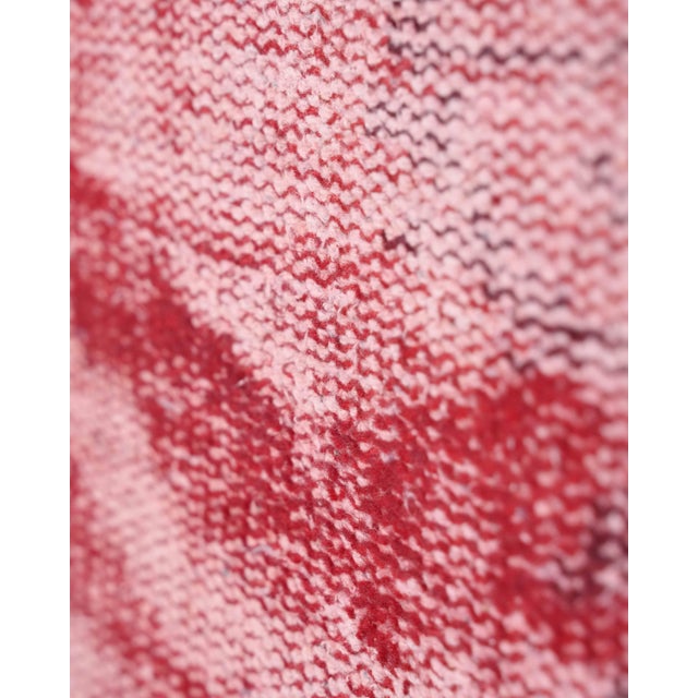 1970s Vintage Turkish Oushak Handmade Wool Cotton Red Area Rug For Sale - Image 9 of 11