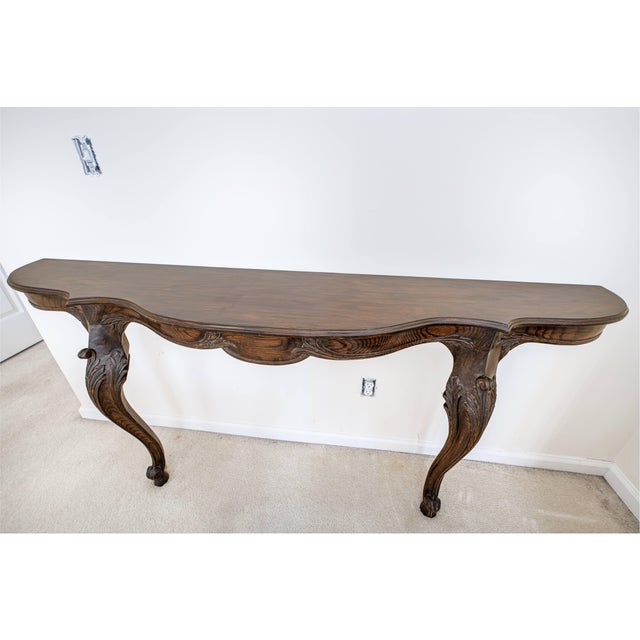 Elegant custom-built French Provincial–style console table, crafted in solid oak and designed to complement high-end...