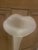 1980s 1980s Tall 70cm Frosted White Art Glass Trumpet Vase With Sculptural Ruffled Rim For Sale - Image 5 of 5