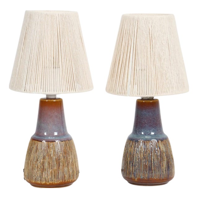 Danish Manilla 3305 Table Lamps by Svend Aage Jensen for Søholm, 1960s, Set of 2 For Sale
