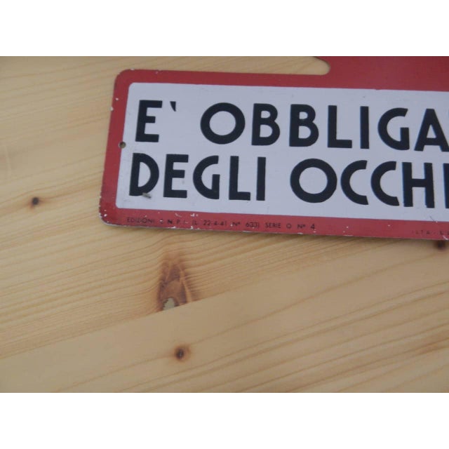 1950s Sign Requiring Eye Protection, 1950s For Sale - Image 5 of 7