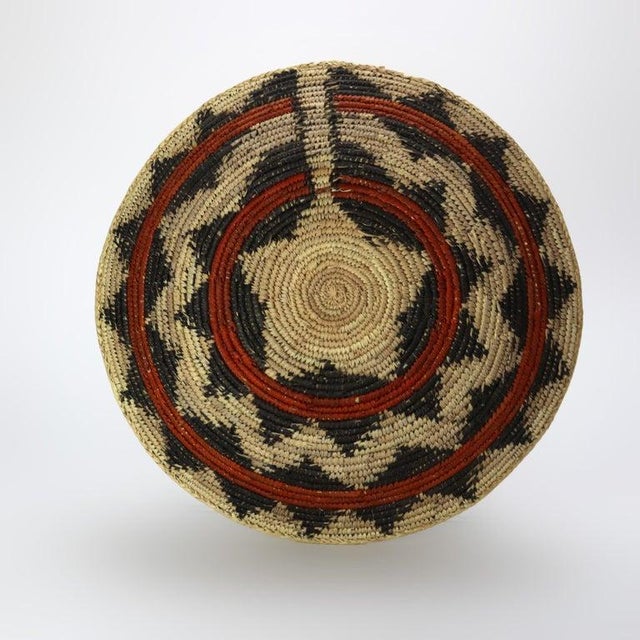 Wood Vintage Southwest Native American Woven Reed Basket 20thC For Sale - Image 7 of 8